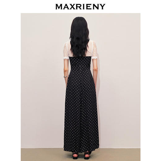 【商场同款】MAXRIENY法式复古连体裤*赫本黑白波点连衣裤蕾丝(货号:MS85JS254) 商品图3