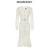 MAXRIENY千金小姐蕾丝裙秋季连衣裙气质鱼尾长裙(货号:MC87DR589) 商品缩略图4