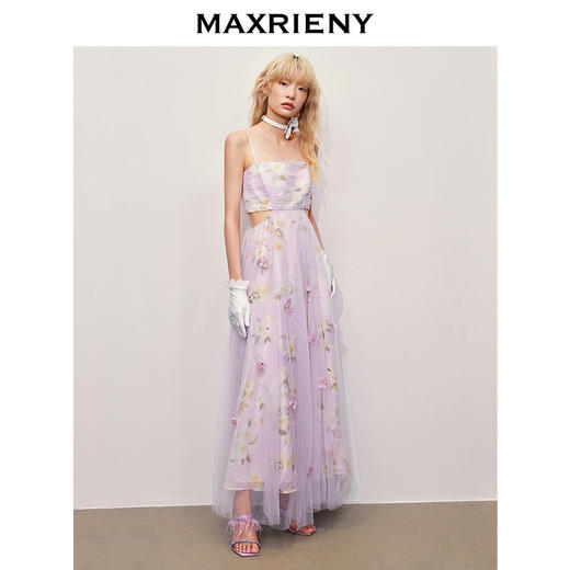 【浪漫度假-商场同款】MAXRIENY花仙子连衣裙仙女氛围感吊带长裙(货号:MC85DR402) 商品图1