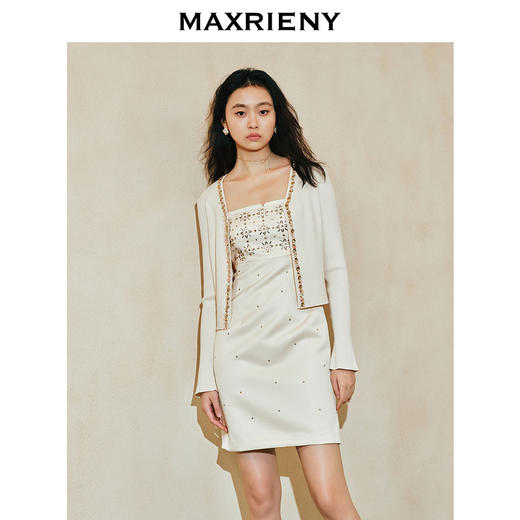 【商场同款-都市华丽日常】MAXRIENY宫廷复古风亮片开衫外套(货号:MC85JA029) 商品图2