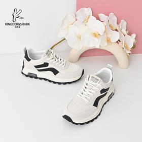 经典鲨2024年秋季新款男士系带时尚拼色平底舒适休闲鞋跑步鞋KG31-D33151