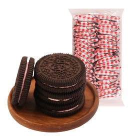 500g夹心饼干草莓味柠檬味原味 多口味办公休闲零食2包