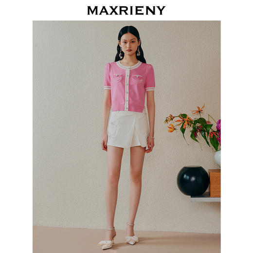 MAXRIENY*复古感蕾丝拼接牛仔裙裤热裤短裤(货号:MC88PA266) 商品图1