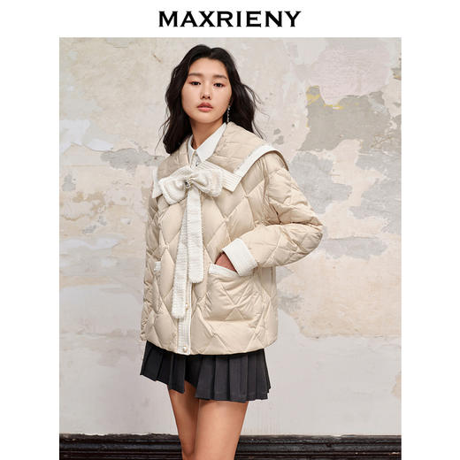 MAXRIENY*复古小香风羽绒服2023秋冬新款外套女(货号:MC88DC521) 商品图2