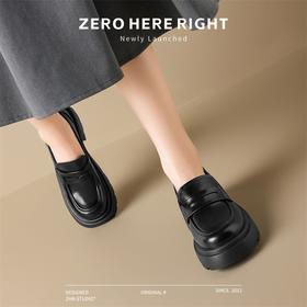 ZHR则则厚底百搭乐福鞋2024新款气质英伦单鞋松糕底小皮鞋jk女鞋