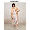MAXRIENY玫瑰丝绒提花连衣裙秋冬度假仙美开叉裙子(货号:MS88DR753) 商品缩略图1