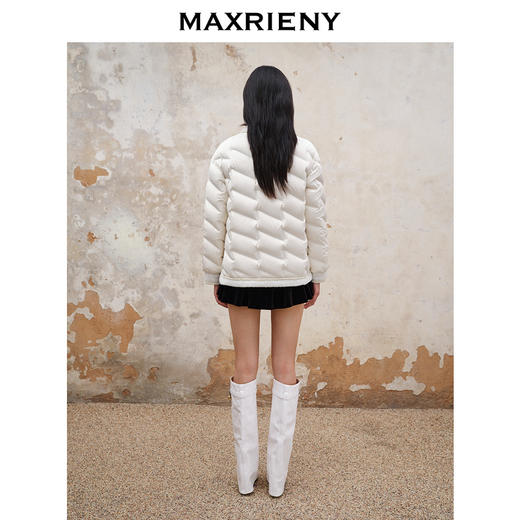 MAXRIENY名媛千金小香风羽绒服短款肌理感外套(货号:MS88DC528) 商品图3