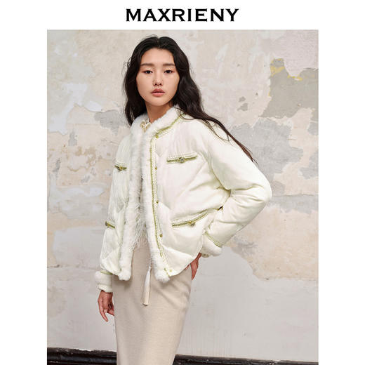 MAXRIENY名媛千金小香风丝绒羽绒服棉服外套女(货号:MC88DC523) 商品图2