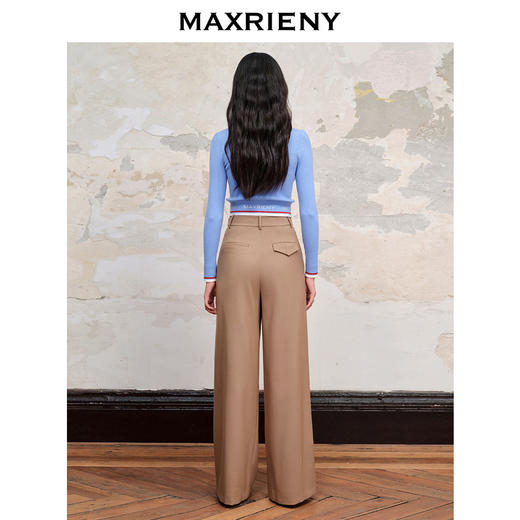 MAXRIENY小立领拉链套头针织修身收腰上衣女(货号:MC88SW587) 商品图3