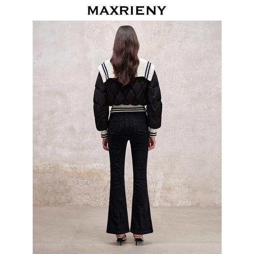 MAXRIENY*复古学院风羽绒服收腰短款尖领外套(货号:MS88DC525) 商品图3