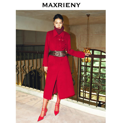 [东方新摩登]MAXRIENY东方红韵大衣韵味贵雅中式盘扣外套秋冬新款(货号:MS85CT508) 商品图2