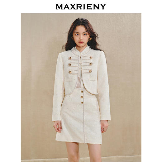 【商场同款】MAXRIENY女爵半裙复古宫廷风半身裙立体花朵蕾丝短裙(货号:MS85SK505) 商品图2