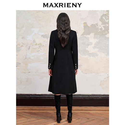 MAXRIENY星钻大衣荷叶边翻领双面呢羊毛外套(货号:MC88CT510) 商品图3