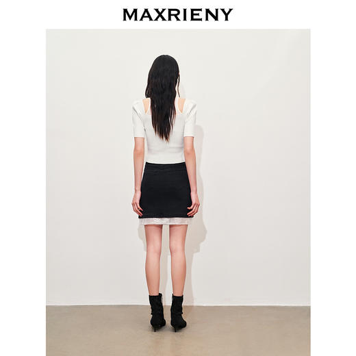 【银河精灵-商场同款】MAXRIENY*轻奢感镂空套头针织上衣修身(货号:MC85SW303) 商品图3
