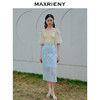 MAXRIENY柠檬半裙肌理感蕾丝高腰一步裙(货号:MC88SK274) 商品缩略图1