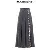 MAXRIENY*复古感闪亮半裙烟灰色百褶裙(货号:MC88SK762) 商品缩略图4
