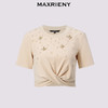 【静奢度假-商场同款】MAXRIENY华丽休闲感精钉珠T恤短袖上衣女(货号:MC85TS257) 商品缩略图4