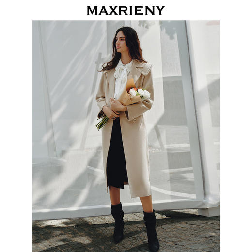 MAXRIENY*复古手工双面呢羊毛大衣外套美拉德(货号:MS88CT520) 商品图3