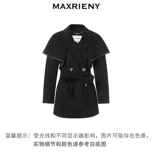 MAXRIENY*赫本风外套双面呢羊毛斗篷式大衣(货号:MS88CT523) 商品图4