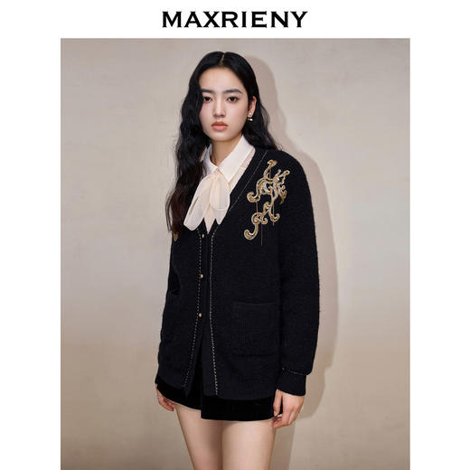 MAXRIENY*巴洛克龙图腾刺绣钉珠外套冬款开衫(货号:MS88JA772) 商品图2