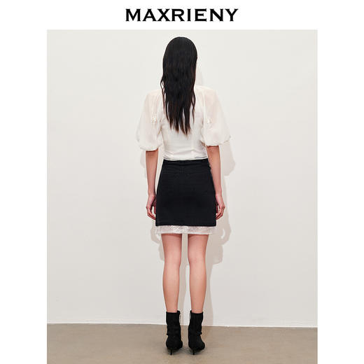 【银河精灵-商场同款】MAXRIENY复古文艺感刺绣衬衫女修身上衣(货号:MC85TP283) 商品图3