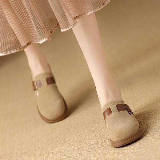 ZHR则则时尚两穿勃肯鞋单鞋2024新款百搭圆头厚底简约休闲鞋女鞋 商品图7