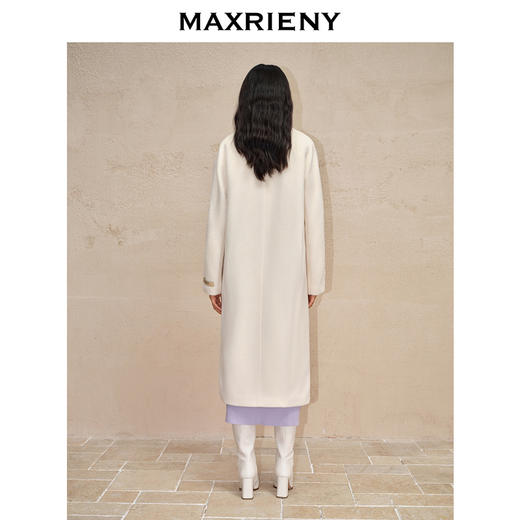【商场同款】MAXRIENY*极简落肩复古羊毛大衣23冬款外套长款女(货号:MG88CT753) 商品图3