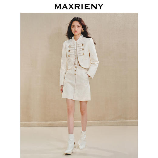 【商场同款】MAXRIENY女爵外套宫廷复古风粗花呢千金小香上衣女(货号:MS85JA505) 商品图1