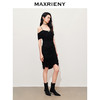 【浪漫上新-商场同款】MAXRIENY*派对抽褶一字肩吊带连衣裙(货号:MC85DR340) 商品缩略图2