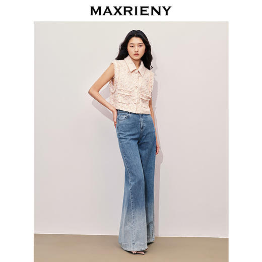 【商场同款】MAXRIENY甜美千金风花纱马甲2024秋冬新款马夹上衣女(货号:MC85VE262) 商品图1