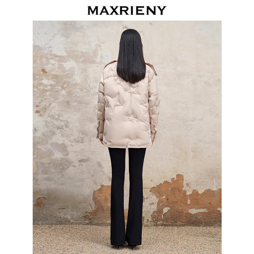 MAXRIENY衬衣式翻领轻薄羽绒服肌理感宽松外套(货号:MS88DC516) 商品图3