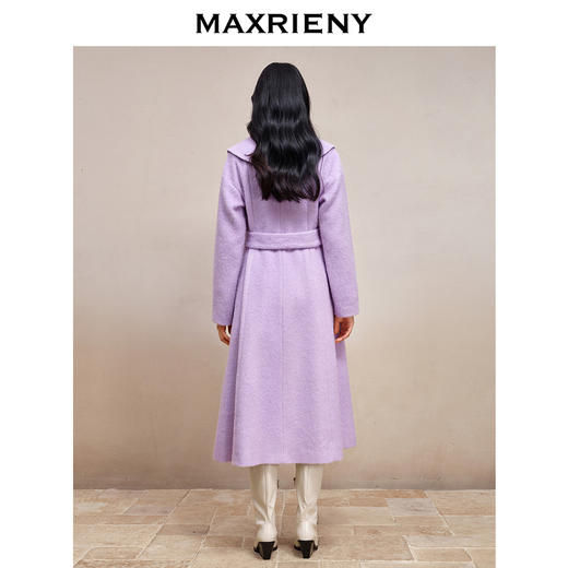 MAXRIENY*复古感烟灰紫*扣大衣秋冬羊毛外套(货号:MS88CT544) 商品图3