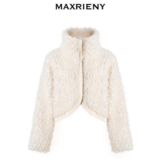 MAXRIENY复古风潮廓形截短落肩外套2023冬季新款(货号:MC88JA777) 商品图4