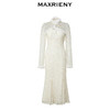 MAXRIENY国风复古风蕾丝鱼尾连衣裙新中式小白裙(货号:MS88DR513) 商品缩略图4
