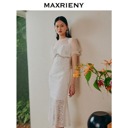 MAXRIENY美人鱼连衣裙新款新中式复古裙子(货号:MC88DR291) 商品图1