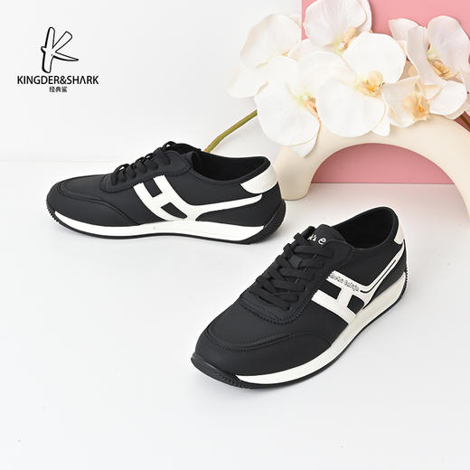 经典鲨2024年秋季新款韩版男士时尚拼色休闲跑步运动鞋KW08-D33091 商品图1