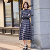 HRYF9688 小香风格子背心连衣裙女2024秋季新款修身显瘦遮肚中长款两件套裙 商品缩略图2