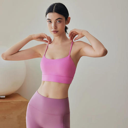 【限时秒】YOGACODE【火树银花系列】2024 瑜伽服背心女带胸垫u型细肩带健身文胸DSB696 商品图1