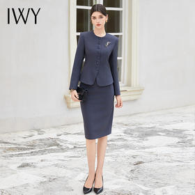 IWY/轻熟风名媛职业西服套装女长袖工作服两件套通勤西装CS2040-E