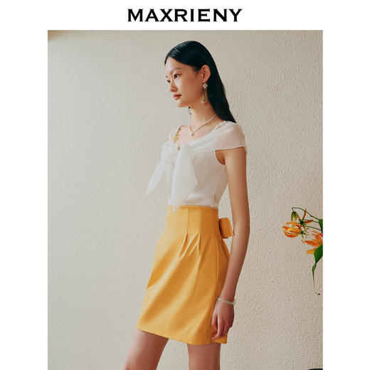 MAXRIENY不规则*蝴蝶结针织衫小心机上衣女(货号:MC88SW252) 商品图2