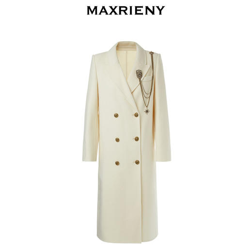 MAXRIENY麦斯芮妮军旅风直身毛呢大衣秋装风衣女(货号:MC87CT501) 商品图4