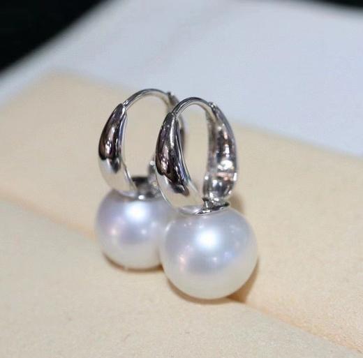 18k金澳白珍珠耳环耳圈款 商品图1