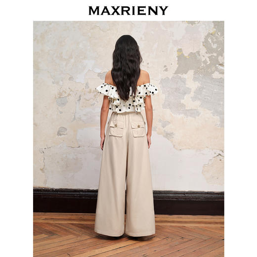 MAXRIENY复古芭蕾垂坠感阔腿裤秋长裤(货号:MC88PA566) 商品图3