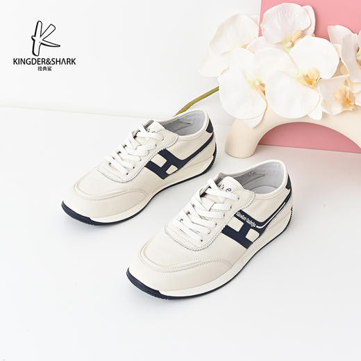 经典鲨2024年秋季新款韩版男士时尚拼色休闲跑步运动鞋KW08-D33091 商品图0