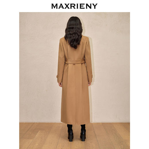 【商场同款】MAXRIENY率性复古外套长款23冬款羊毛混纺直身大衣女(货号:MG88CT754) 商品图3
