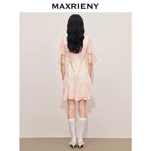 MAXRIENY甜美新中式连衣裙蕾丝绣花国风鱼尾裙子(货号:MS85DR292) 商品图3