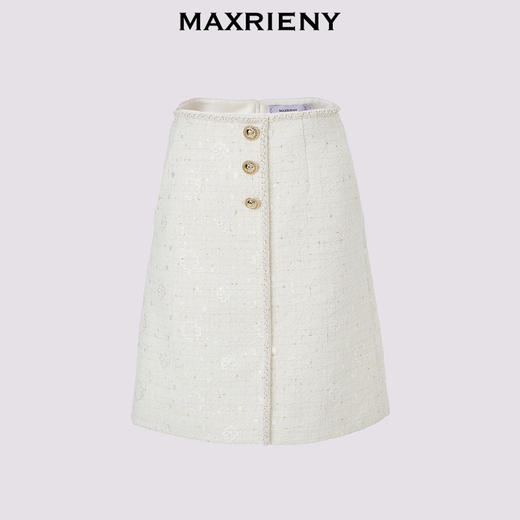 【商场同款】MAXRIENY女爵半裙复古宫廷风半身裙立体花朵蕾丝短裙(货号:MS85SK505) 商品图4