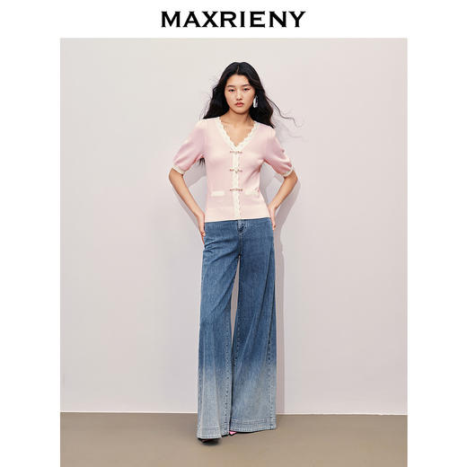 【异域·摩洛哥-商场同款】MAXRIENY华丽盘扣甜美波浪花边上衣(货号:MC85SW318) 商品图2