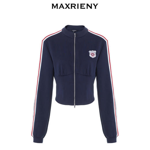 MAXRIENY率性复古风运动感外套截短款修身收腰上衣(货号:MC88JA585) 商品图4
