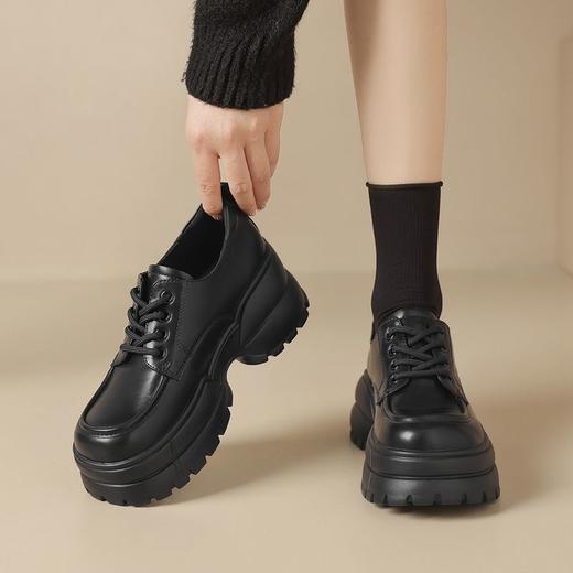 ZHR英伦风单鞋女厚底增高乐福鞋轻便松糕底单鞋玛丽珍鞋百搭jk鞋 商品图4